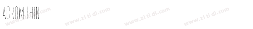 Acrom Thin字体转换